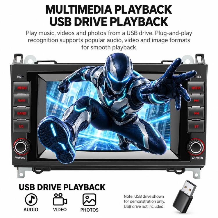 7 inch Car MP5 Player Wireless Central Control Smart Screen for Mercedes-Benz B200, For Mercedes-Benz B200