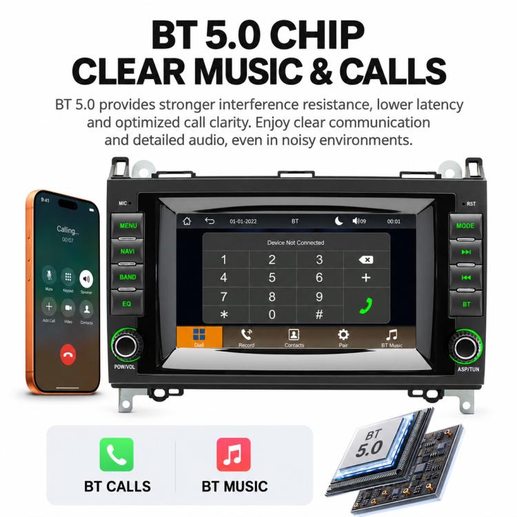 7 inch Car MP5 Player Wireless Central Control Smart Screen for Mercedes-Benz B200, For Mercedes-Benz B200
