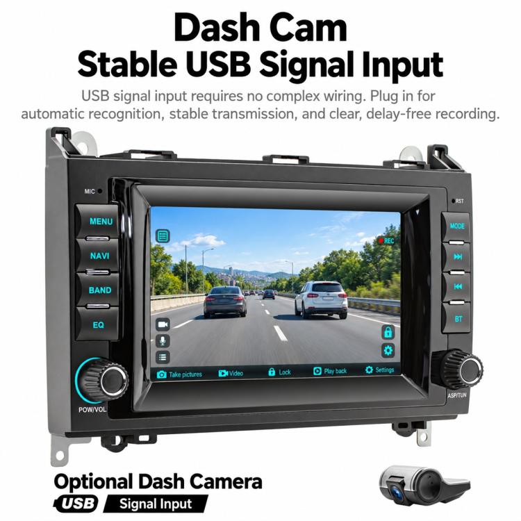 7 inch Car MP5 Player Wireless Central Control Smart Screen for Mercedes-Benz B200, For Mercedes-Benz B200