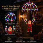 LED Santa Claus Parachute Pendant Light for Indoor and Outdoor Festive Decoration