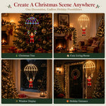 LED Santa Claus Parachute Pendant Light for Indoor and Outdoor Festive Decoration