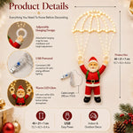LED Santa Claus Parachute Pendant Light for Indoor and Outdoor Festive Decoration
