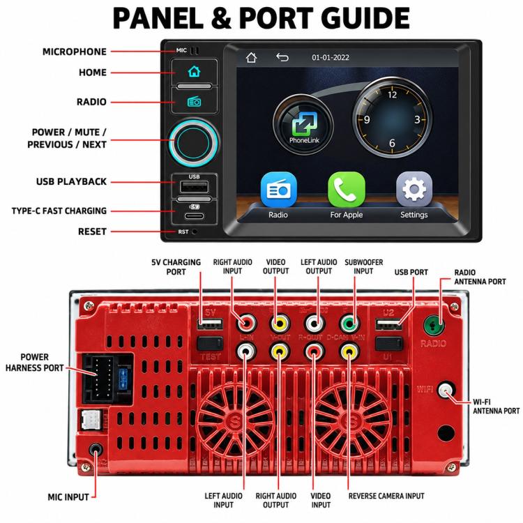 7 inch Car MP5 Player Wireless Central Control Smart Screen for Nissan, For Nissan