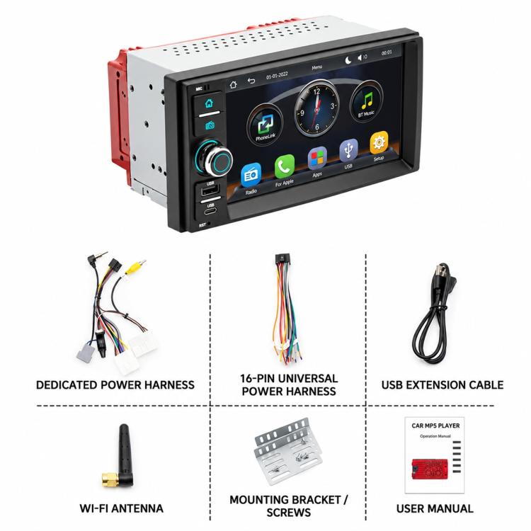 7 inch Car MP5 Player Wireless Central Control Smart Screen for Nissan, For Nissan