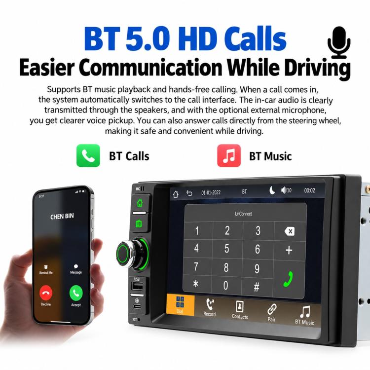7 inch Car MP5 Player Wireless Central Control Smart Screen for Nissan, For Nissan