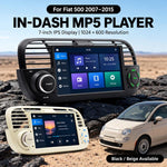 7 inch Car MP5 Player Wireless Central Control Smart Screen for Fiat 500 2007-2015, For Fiat 500 2007-2015(Black), For Fiat 500 2007-2015(Beige)