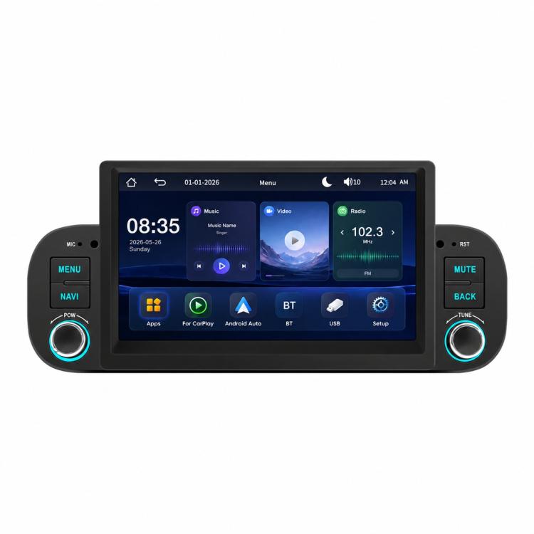 7 inch Car MP5 Player Wireless Central Control Smart Screen for Fiat Panda 2013-2020, For Fiat Panda 2013-2020