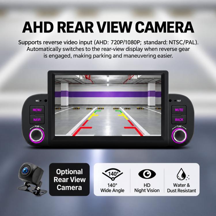 7 inch Car MP5 Player Wireless Central Control Smart Screen for Fiat Panda 2013-2020, For Fiat Panda 2013-2020