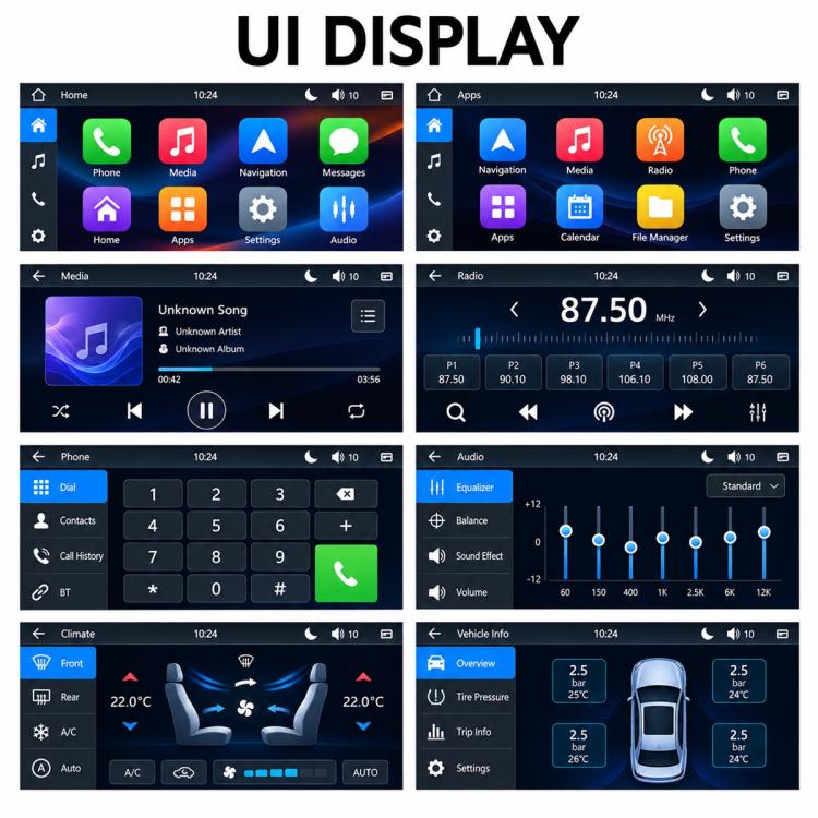 7 inch Car MP5 Player Wireless Central Control Smart Screen for Fiat 500 2016-2019, For Fiat 500 2016-2019