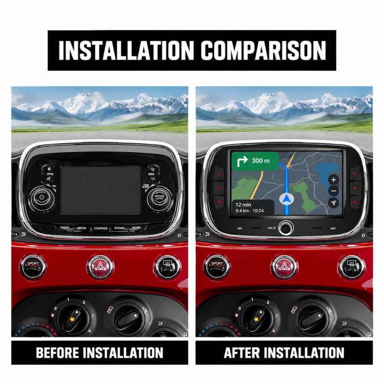 7 inch Car MP5 Player Wireless Central Control Smart Screen for Fiat 500 2016-2019, For Fiat 500 2016-2019