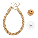 Wooden Twine Toilet Paper Holder Towel Rack with Hooks, Ordinary Hooks, Wooden Hooks