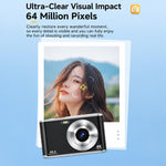 DC306L Dual Lens 13MP High-Definition Digital Compact Camera, Without Memory Card, 16G, 32G, 64G, 128G