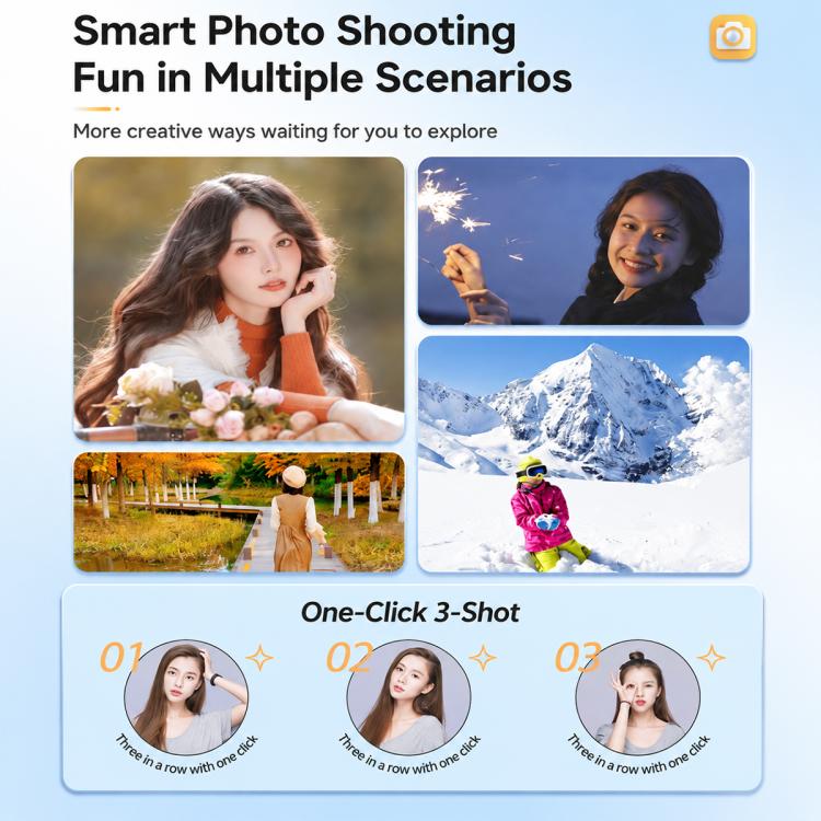 DC306L Dual Lens 13MP High-Definition Digital Compact Camera, Without Memory Card, 16G, 32G, 64G, 128G
