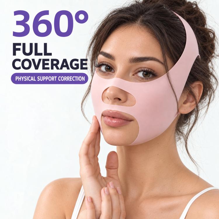 Face-slimming Lifting Bandage and Wrinkle Reduction Shaping Face Mask, Pink No Print Type, Black Gold Single Layer Type, Black Gold Double Layer Type