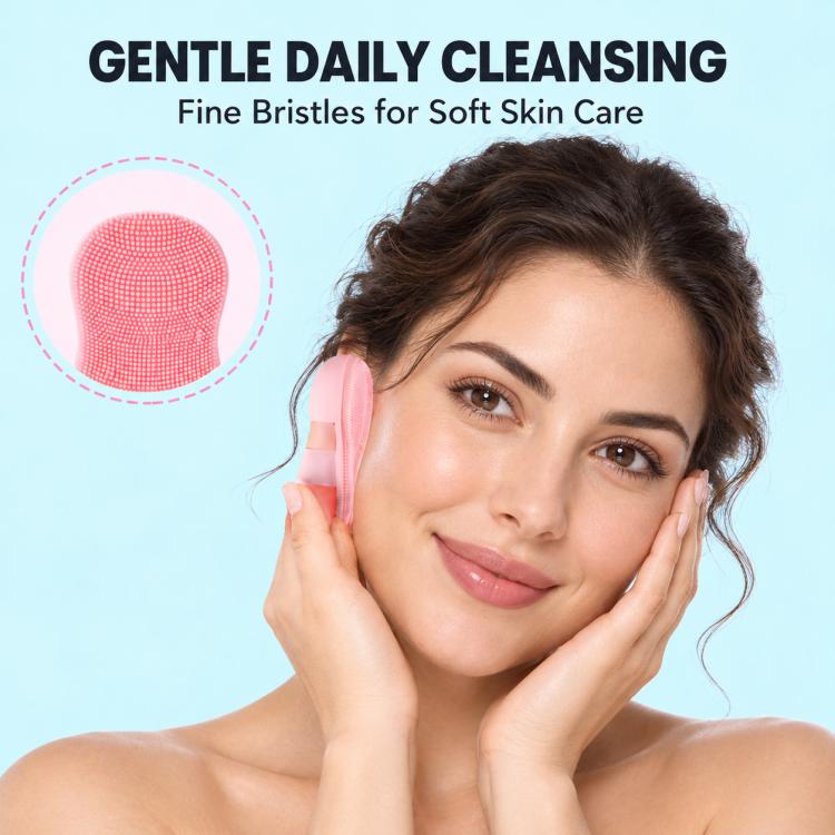 Mini Finger Face Brush Silicone Facial Cleansing Brush Portable Face Scrubber Brush