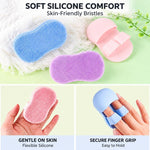 Mini Finger Face Brush Silicone Facial Cleansing Brush Portable Face Scrubber Brush