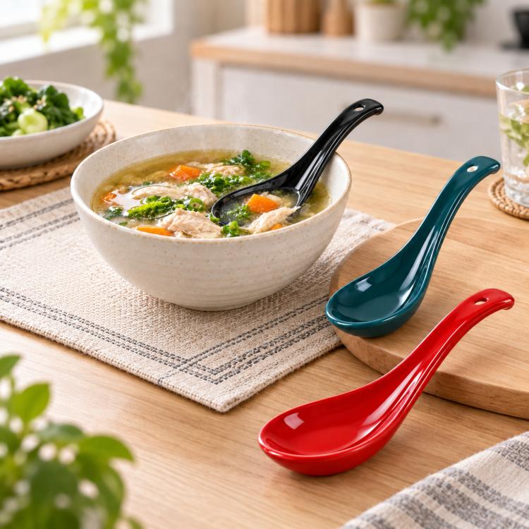 LsCook 2 PCS / Pack Long-handled Spoon Ramen Spoon