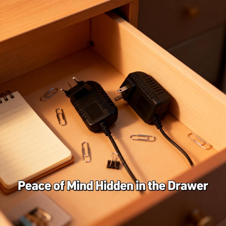 Outlet Style Secret Storage Box, Disguised Hidden Storage Container, Long Cable EU Plug, Short Cable EU Plug, Long Cable US Plug, Short Cable US Plug