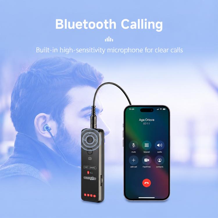 C23 Portable Clip-on Mini Bluetooth Radio MP3 Player with 3.5mm Earphone