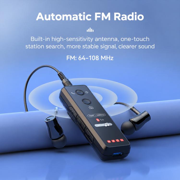 C23 Portable Clip-on Mini Bluetooth Radio MP3 Player with 3.5mm Earphone