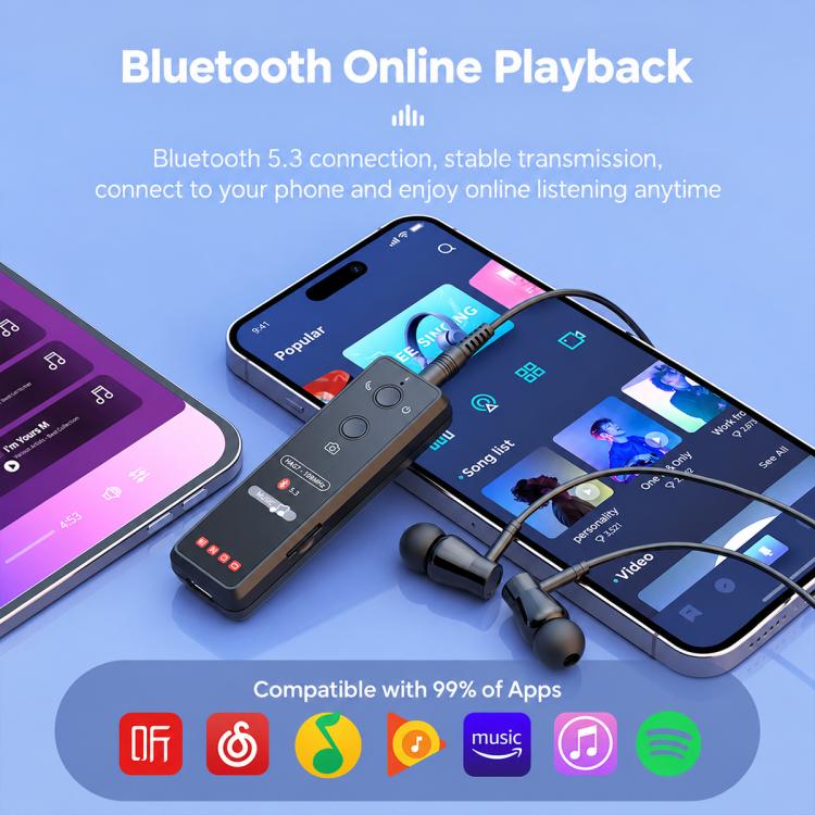 C23 Portable Clip-on Mini Bluetooth Radio MP3 Player with 3.5mm Earphone