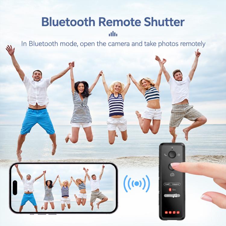 C23 Portable Clip-on Mini Bluetooth Radio MP3 Player with 3.5mm Earphone
