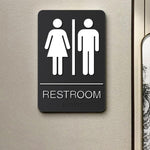 Acrylic 3D Raised Braille Sign Size: 15 x 22.5cm, RESTROOM Symbol, MEN Symbol, WOMEN Symbol, EXIT Symbol