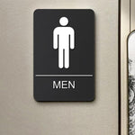 Acrylic 3D Raised Braille Sign Size: 15 x 22.5cm, RESTROOM Symbol, MEN Symbol, WOMEN Symbol, EXIT Symbol
