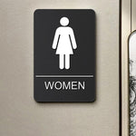 Acrylic 3D Raised Braille Sign Size: 15 x 22.5cm, RESTROOM Symbol, MEN Symbol, WOMEN Symbol, EXIT Symbol