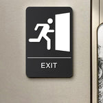 Acrylic 3D Raised Braille Sign Size: 15 x 22.5cm, RESTROOM Symbol, MEN Symbol, WOMEN Symbol, EXIT Symbol