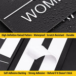 Acrylic 3D Raised Braille Sign Size: 15 x 22.5cm, RESTROOM Symbol, MEN Symbol, WOMEN Symbol, EXIT Symbol