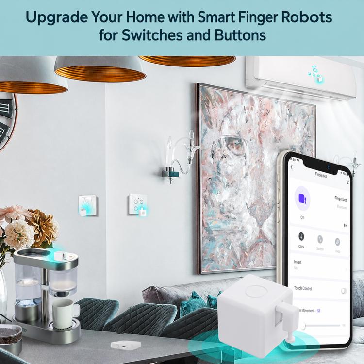 BS-FB-V3 Bluetooth Intelligent Remote Control Thumb Robot, White, Black, White + Robotic Arm