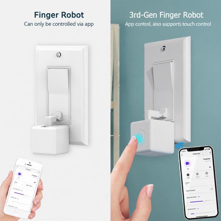 BS-FB-V3 Bluetooth Intelligent Remote Control Thumb Robot, White, Black, White + Robotic Arm