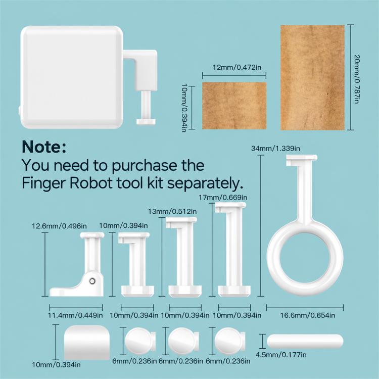 BS-FB-V3 Bluetooth Intelligent Remote Control Thumb Robot, White, Black, White + Robotic Arm