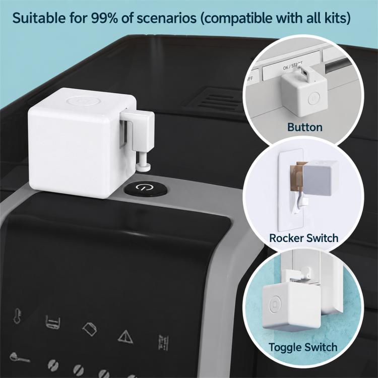 BS-FB-V3 Bluetooth Intelligent Remote Control Thumb Robot, White, Black, White + Robotic Arm