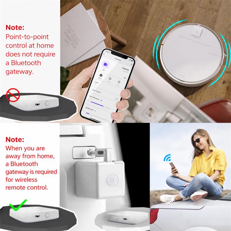 BS-FB-V3 Bluetooth Intelligent Remote Control Thumb Robot, White, Black, White + Robotic Arm