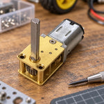 Worm Gear 1218-N20 Geared Motor, 3V 6V 12V Mini DC Gear Reduction Motor