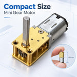 Worm Gear 1218-N20 Geared Motor, 3V 6V 12V Mini DC Gear Reduction Motor