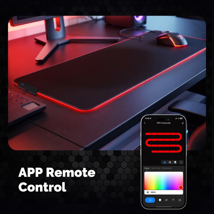 WL-MP-RIC Colorful RGB Lights WIFI Mouse Desk Pad
