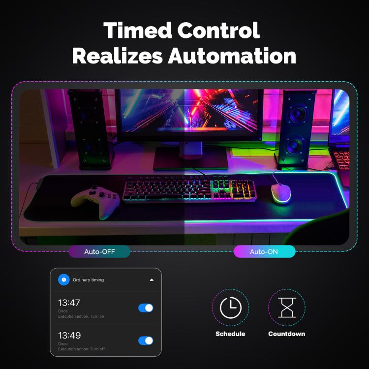 WL-MP-RIC Colorful RGB Lights WIFI Mouse Desk Pad