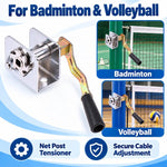 Badminton Volleyball Net Cable Tensioner, Hand Crank Rope Winder Tightener