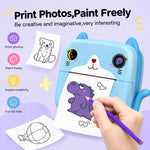 A21 2.4 inch 2400w HD Kids Instant Print Camera, Standard Type No Memory Card