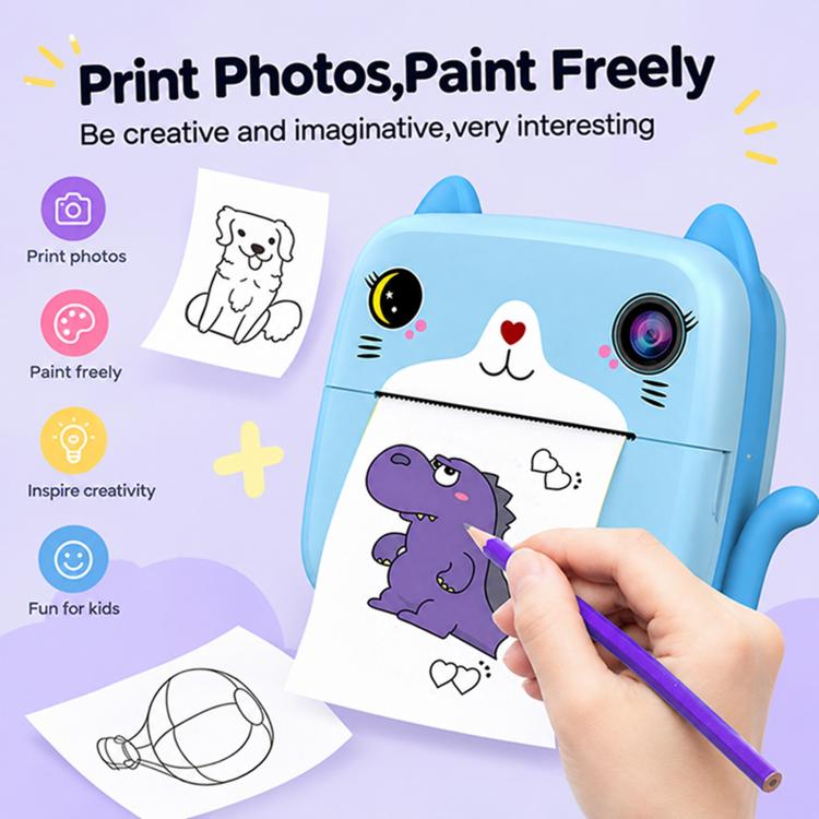 A21 2.4 inch 2400w HD Kids Instant Print Camera, Standard Type No Memory Card