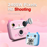 A21 2.4 inch 2400w HD Kids Instant Print Camera, Standard Type No Memory Card