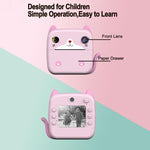 A21 2.4 inch 2400w HD Kids Instant Print Camera, Standard Type No Memory Card