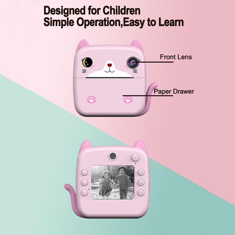 A21 2.4 inch 2400w HD Kids Instant Print Camera, Standard Type No Memory Card