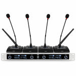 XTUGA CM240 UHF 4-Channel Wireless Conference Microphone System, EU Plug, US Plug, UK Plug, AU Plug