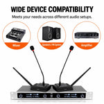 XTUGA CM240 UHF 4-Channel Wireless Conference Microphone System, EU Plug, US Plug, UK Plug, AU Plug
