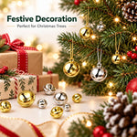 100 PCS/Pack Electroplated Bells for Pets, Christmas Tree Bells, DIY Craft Decoration, 14mm, 16mm, 18mm, 20mm, 24mm, 26mm, 30mm