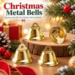 100 PCS/Pack Christmas Metal Open Bell Trumpet Bells DIY Craft Accessories, 11mm, 12mm, 14mm, 16mm, 18mm, 21mm, 26mm, 30mm, 32mm, 38mm, 43mm, 45mm